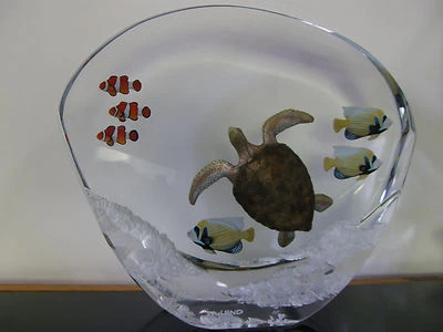 Robert Wyland-"Arrecife Tortuga Marina" Artistas Limitados Prueba de 100 Escultura Lucite!  Foto 1 de 4