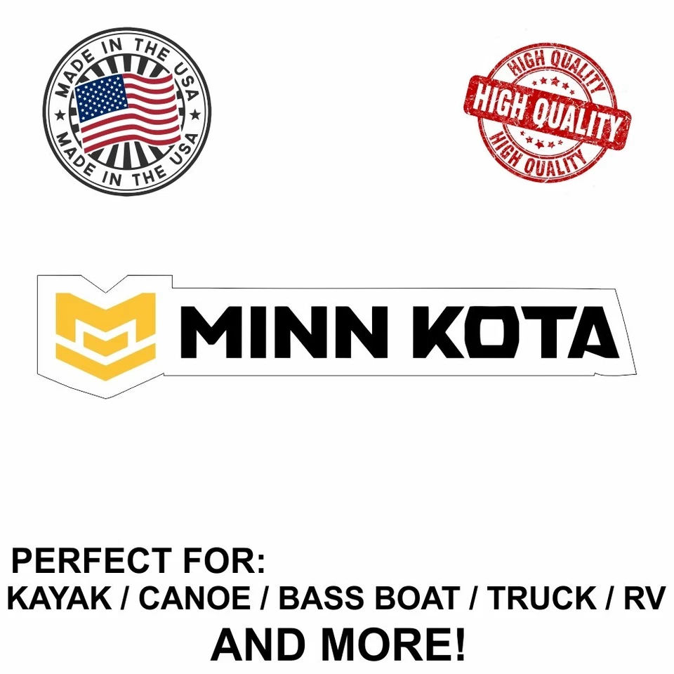 TOP DOG STICKERS NEW Minn Kota Decal Sticker For Kayak Canoe Truck Bass Boat RV and More!