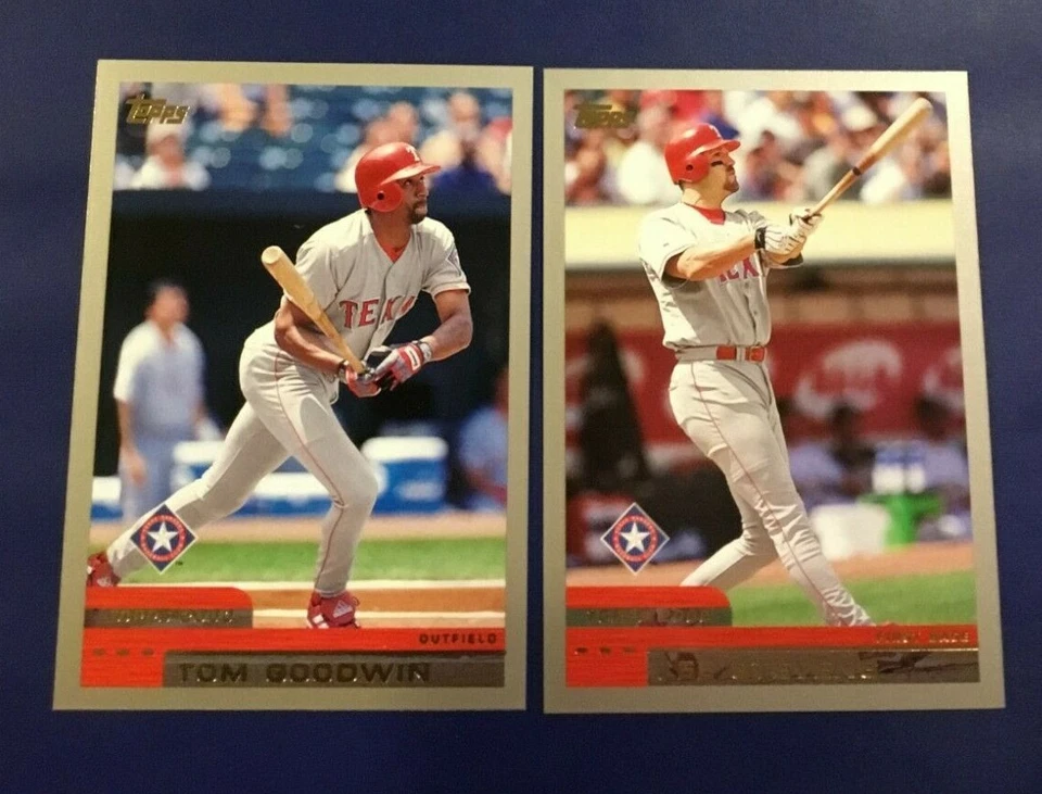 2000 Topps No61 No183 Ли Стивенс и Том Гудвин лот из 2 Texas Rangers - Изображение 1 из 1