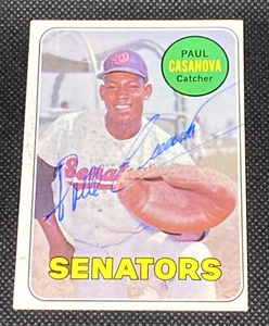 Paul Casanova Senators Signed Auto Autographed 1969 Topps Card #486 ~ COA - Picture 1 of 6