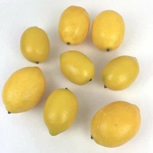 Realistische Gelbe Zitrone 8 Stück Deko Kunstfrüchte Faux Inszenierung Dekor Künstlich - Bild 1 von 8