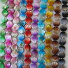 20pcs Mother Of Pearl Round Disc Beads Patterned 20mm 10 Colours Craft Making