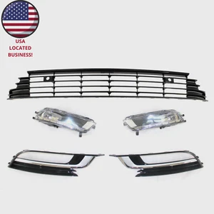 for 2013- 17 CC new front bumper lower side grille trim fog light bezel 5pc set - Picture 1 of 9