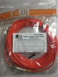 Tii Technologies K2Z2R2-LCSC020MC MM62.5 Duplex 2mm Riser LC/SC Fiber Jumper - Picture 1 of 5