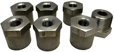 (Pack of 7) NPT PMI C-1 5/16 Hex Bushing Stainless Steel, 1" x 3/8" - Image 1 of 4