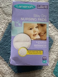 Lansinoh Stay Dry Nursing Pads Over 80 Pad New Open Box - Picture 1 of 3