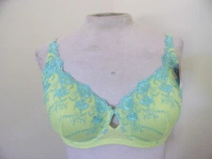 NEW WITH TAGS FASHION BUG SZ 44D EMBROIDERED UNDER WIRE WIDE STRAP BRA - Picture 1 of 5