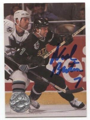 Neil Broten Signed 1992 Pro Set Platinum Hockey Autographed Card #188 - Image 1 of 2