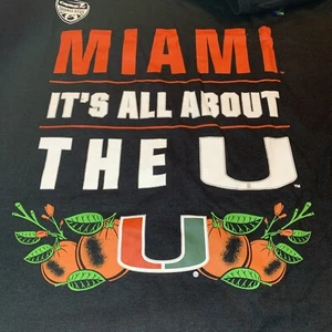NIKE UM MIAMI HURRICANES XXL 2017 CAPITAL 1 ORANGE BOWL SHIRT NEW FOOTBALL SHIRT - Picture 1 of 12