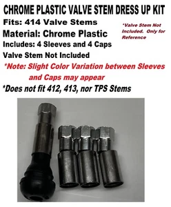 8-PC TR414 VALVE STEM DRESS UP KIT-Chrome Plastic - Bild 1 von 10
