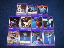 BO JACKSON KANSAS CITY ROYALS 1990 STAR SET COMPLETE 1-11 (INS2)