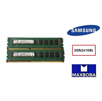Samsung Memory 8500E 2GB (2x 1GB) Desktop PC RAM DDR3 1RX8 M391B2873FH0-CF8 - Image 1 of 4