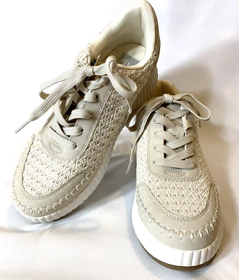 Dolce Vita DV Sneaker Womens 9 Platform Fredi Natural Ivory Knit Neutral NEW - Image 1 of 4