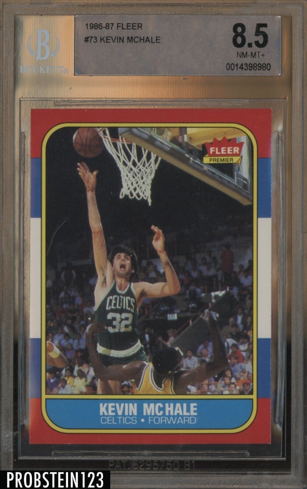 1986-87 Fleer Basketball #73 Kevin McHale Boston Celtics HOF BGS 8.5 NM-MT+