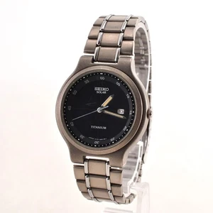Seiko 5Y57-1A00 Solar Titanium Men's Watch, Genuine, Working Condition - Picture 1 of 11