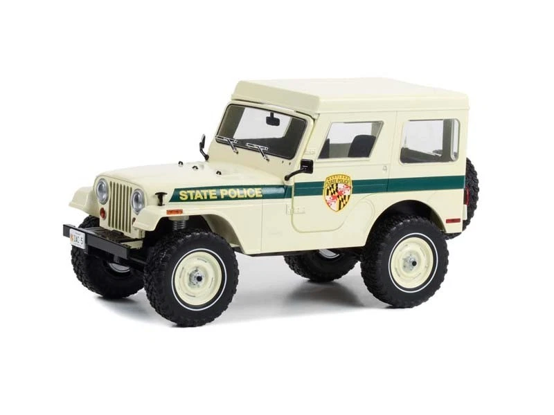 Jeep CJ-5 1983 techo rígido - modelo a escala 1:18 de la policía de Maryland - Greenlight 19124 Foto 1 de 1