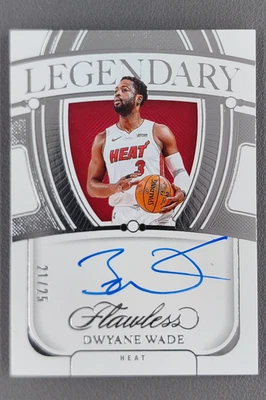 2023-24 Panini Flawless Dwyane Wade Legendary Signatures Auto /25 #LS-DWW Heat - image 1 of 4