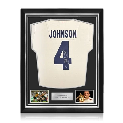 Camiseta de rugby de Inglaterra firmada por Martin Johnson: Johnson 4. Marco superior Foto 1 de 4
