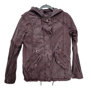 American Eagle Outfitter Utility Cotton Purple Vintage Wash Jacke Damen Gr. S - Bild 1 von 9