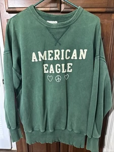 American Eagle Oversized Sweatshirt Green Size Small - Picture 1 of 3