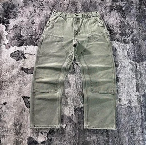 Carhartt Doble Rodilla B136 Verde 36x32 Vintage Japón - Imagen 1 de 18