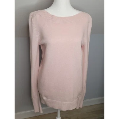 Suéter Boden Rosa Cuello Barco Manga Larga Talla M Botón Dorado Lana Mezcla Cachemira Foto 1 de 4