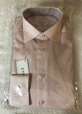 CAMISA DE VESTIR CONTEMPORÁNEA ETON 38/15 ROJA  Foto 1 de 3