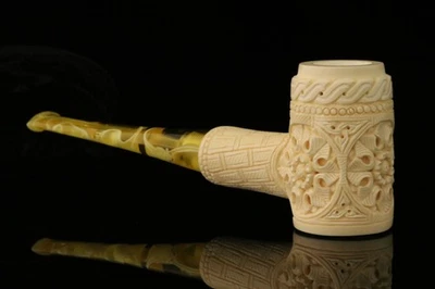 srv - Bloque de póker tallado tubo de espuma de mar con estuche equipado M3311 Foto 1 de 4