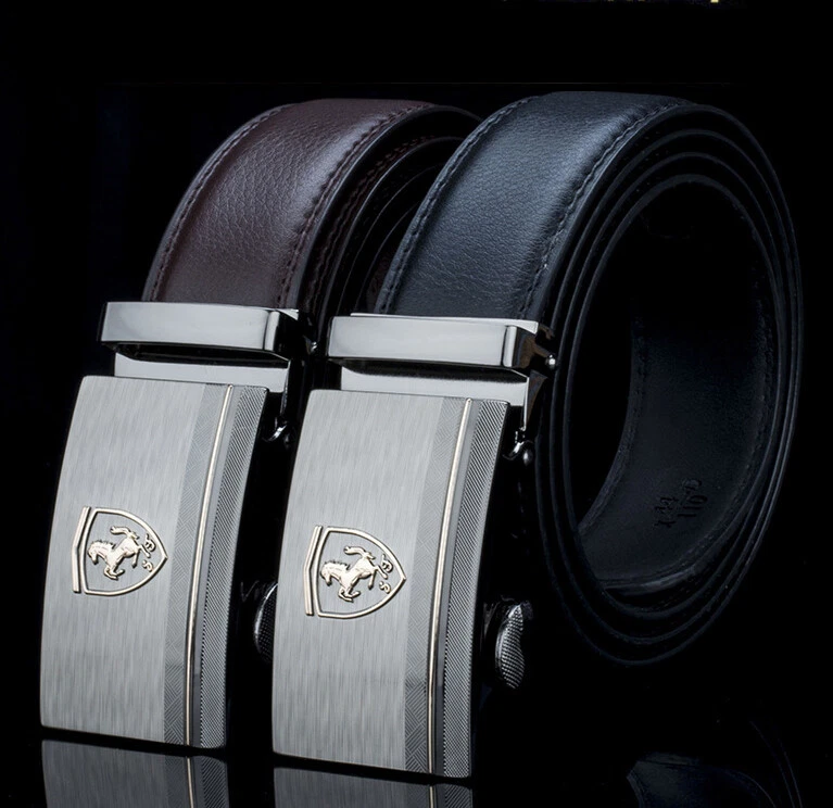 XYNHH619 Herren gürtel Ledergürtel Automatik schnalle Rindsleder Gürtel Jeans gürtel