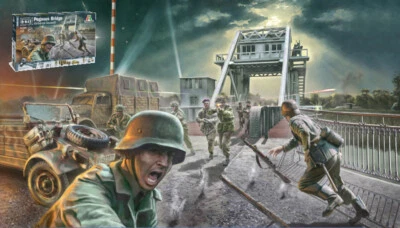 KIT MODELLISMO DIORAMI ITALERI PEGASUS BRIDGE GLIDER ASSAULT SCALA 1:72 - Immagine 1 di 4