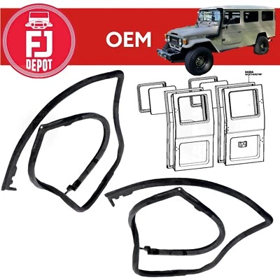Ambulancia Land Cruiser Troopy 1972-80 LH-RH OEM Barn Door Weatherstrip FJ40 HJ45 Foto 1 de 4