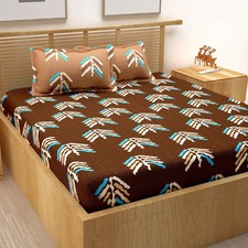 Cotton Double Bedsheet with 2 Pillow Covers