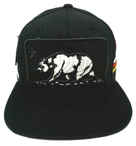 California Republic Snapback Cap Mütze CA CALI Bear OSFM schwarz Neu mit Etikett - Bild 1 von 8