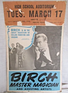 Original Poster BIRKE Magic Show Tour 1953 Event Karton Jacksonville Texas - Bild 1 von 13