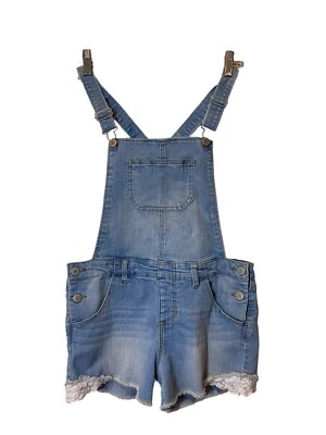 Cherokee Denim Overall Shorts Shortalls Kids-G Size XL/TG Cut Off Denim pockets  - Image 1 of 4