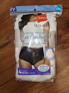 Hanes Womens Briefs Size 9 XL 4 Pack Underwear Tagless 100% Cotton Polka Dots - Picture 1 of 7