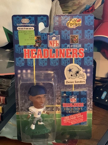 New 1996 NFL Headliners Deion Sanders Collectible Dallas Cowboys Football Figure Cover