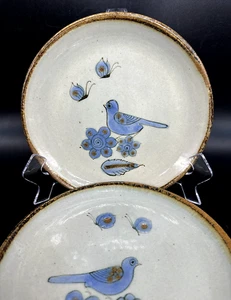 2 Set Ken Edwards El Palomar Mexikanische Keramik Salatteller 8" Tonala Vogel EUC - Bild 1 von 10