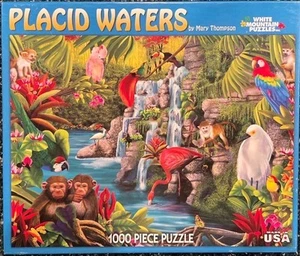 *Selten* White Mountain Puzzle Placid Waters 1000 Teile *KOMPLETT* - Bild 1 von 4