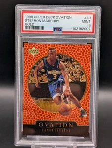 1998 Upper Deck Ovation Gold Stephon Marbury #/1000 PSA 9 - POP 1 nessuno superiore - Foto 1 di 2