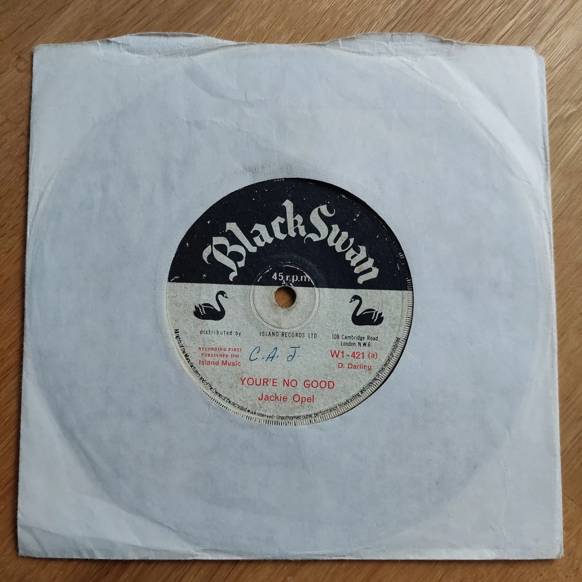 JACKIE OPEL 7' ska スカ rocksteady reggae JACKIE OPEL 7' ska ska