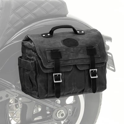 Motorrad Satteltasche Canvas mit Innentasche CV1 schwarz gebraucht - Bild 1 von 4