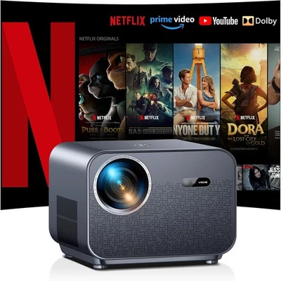 VGKE Smart Projector 4k Home Theater Netflix 30000 Lumens Full HD 1080p WiFi6 Bluetooth - Image 1 of 4