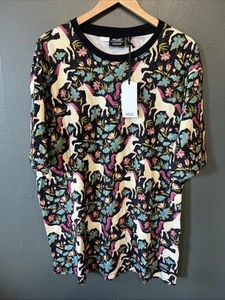 NWT WESC Tee Shirt Women Size 2XL Men Size XLUnisex Unicorn Floral - Picture 1 of 5