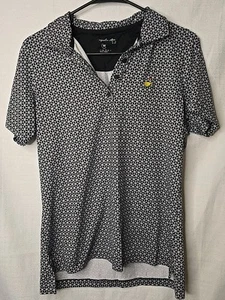 Polo de golf Magnolia Lane Tech 50+ UPF negro blanco para mujer Masters talla mediana - Imagen 1 de 8