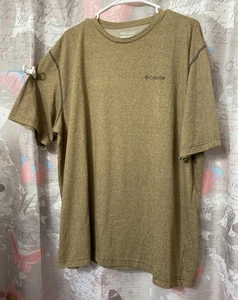 COLUMBIA Camicia Uomo XXL Omni-Wick Evaporazione Avanzata Maglietta Manica Corta Marrone - Foto 1 di 8