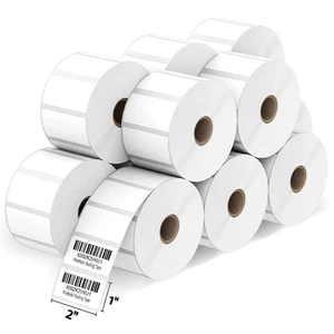 2.25" x 1.25" Direct Thermal Shipping Barcode Labels 1000/Roll for Zebra LP2824 - Picture 1 of 7