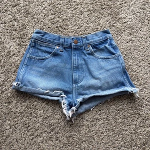 Wrangler Festival Denim High Waist Frayed Hem Jean Shorts Size 24 - Used - Light - Bild 1 von 14