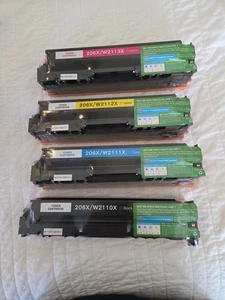 Compatible 206X Toner Cartridges 4 Pack Replacement for HP 206X New Sealed - Picture 1 of 2