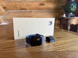 Apple Watch Series 6 44mm Aluminum Case Deep Navy /Blue M07J3LL/A + Extra Straps - Photo 1 sur 11